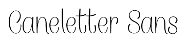 Caneletter Sans font